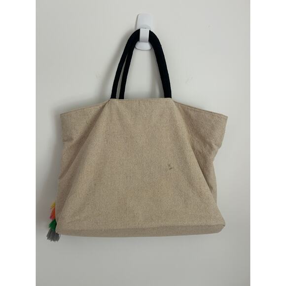 Life’s a Beach Canvas Beach Tote Bag - Picture 6 of 9